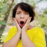 Amanda Rose with a look of surprise